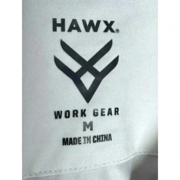 Hawx Work Gear Long Sleeve Pullover Shirt Medium Reflective Logo - Picture 3 of 6